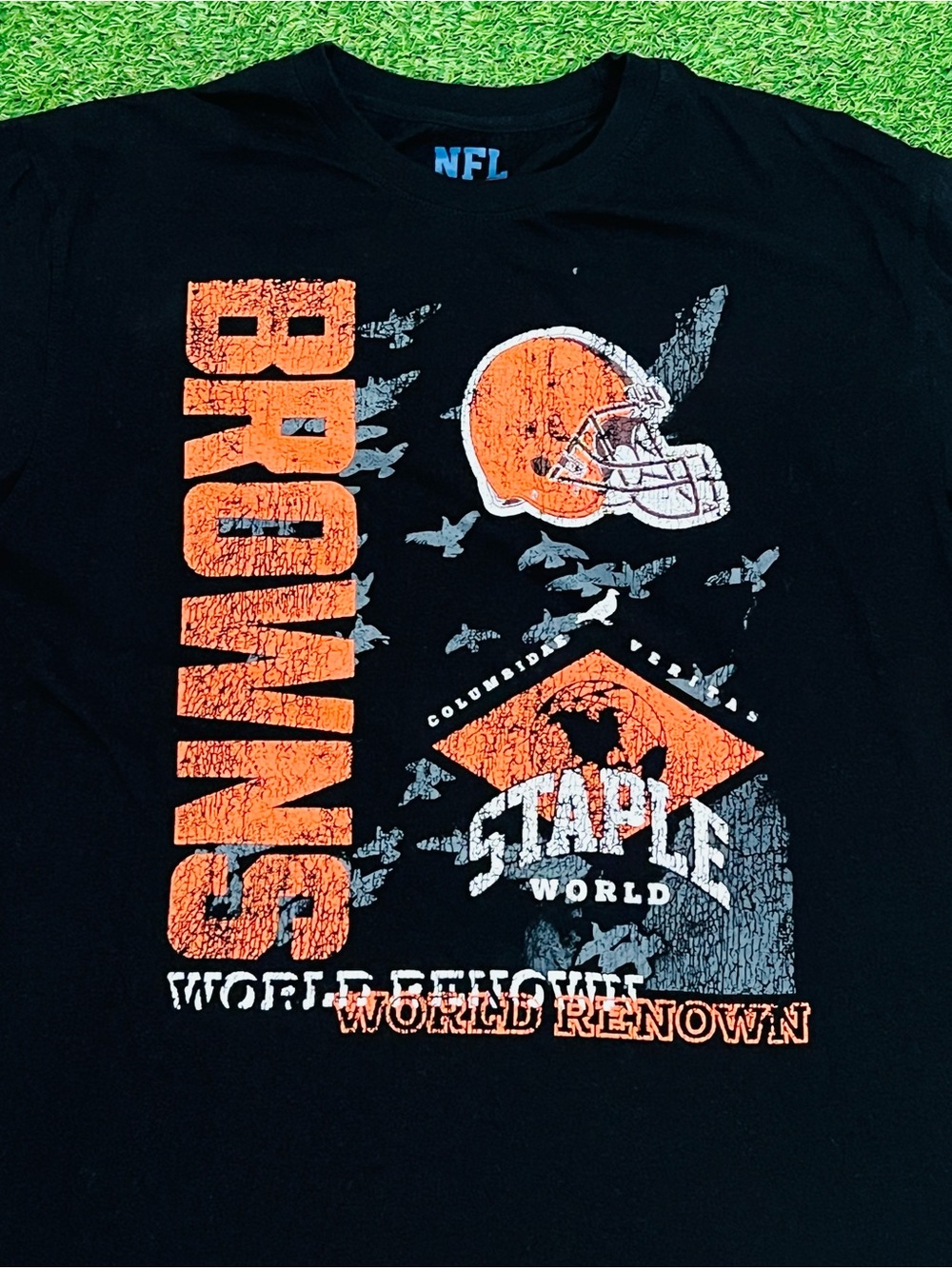 Staple x NFL Cleveland Browns Graphic Tee Size XL Black Streetwear Football💎 - Picture 2 of 5